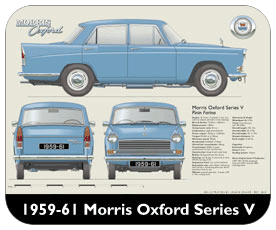 Morris Oxford Series V 1959-61 Place Mat, Small